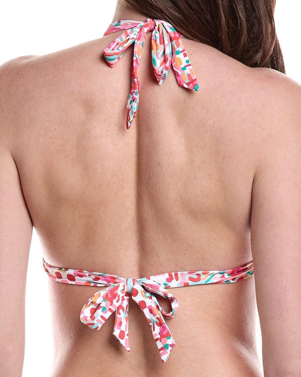 Helen Jon Pink Soft Tie Halter Bra Bikini Top