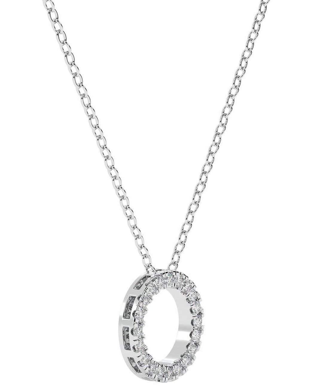 Diamond Select Cuts Metallic 14K 0.50 Ct. Tw. Diamond Pendant Necklace
