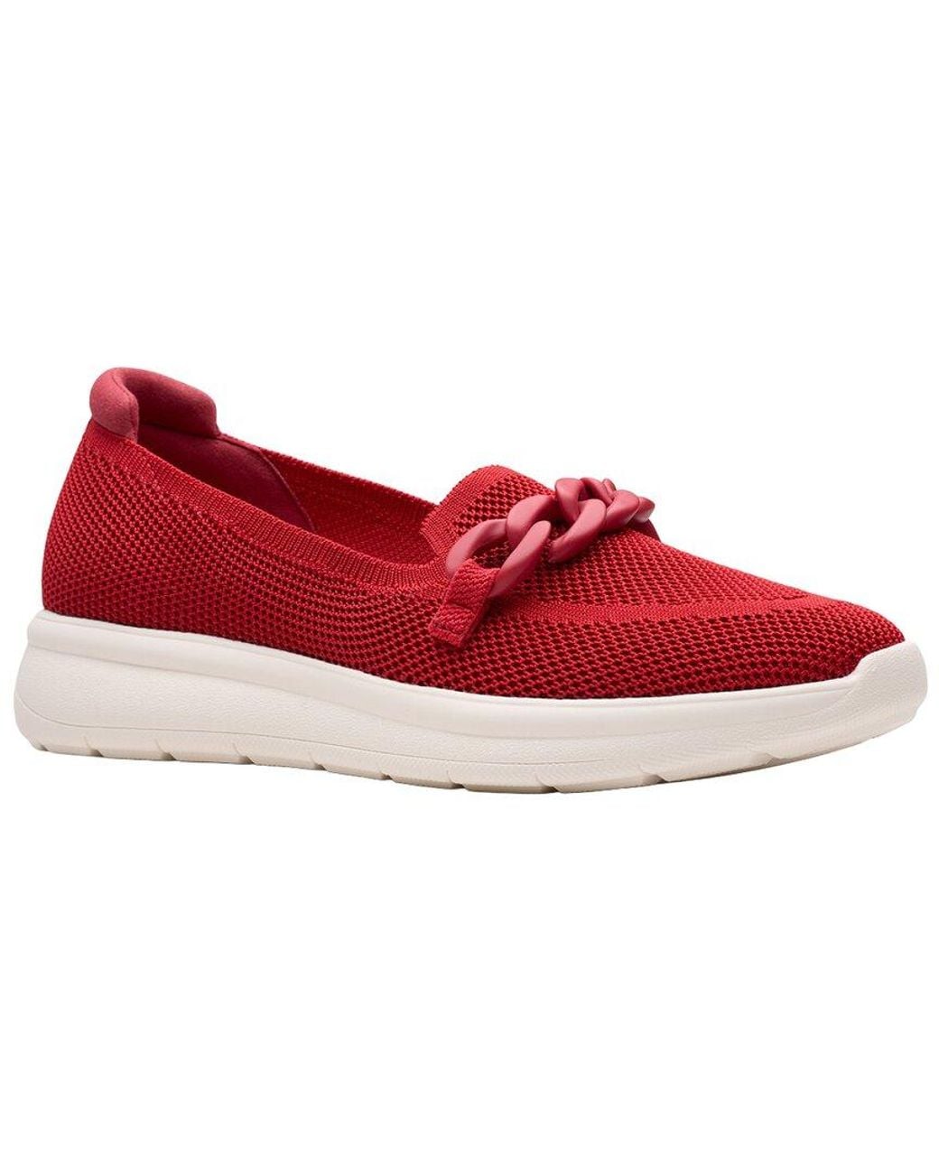 Clarks Red Ezrinn Cove Loafer