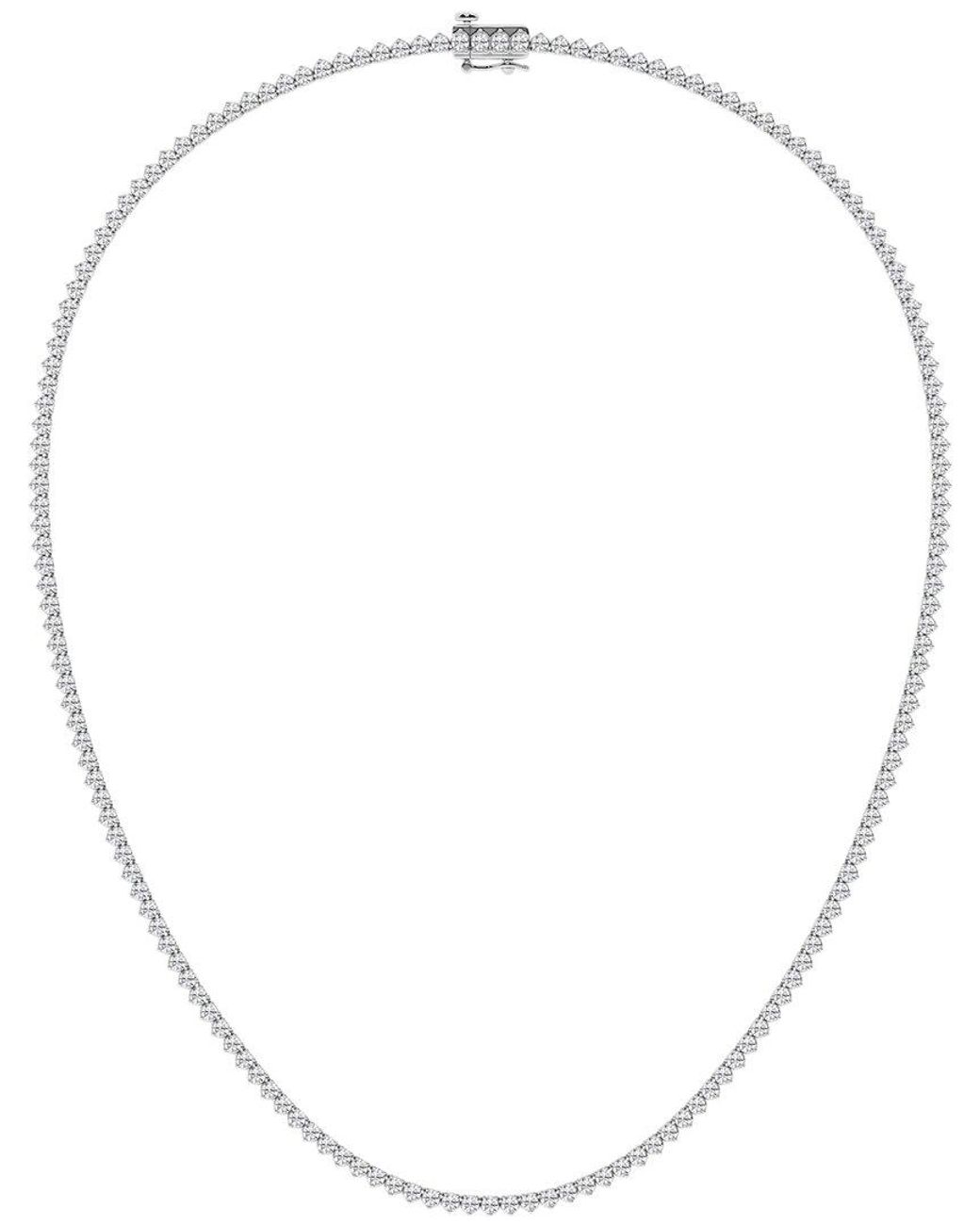 Lab Grown Diamonds Metallic 14K 7.00 Ct. Tw. Lab-Grown Diamond Tennis Necklace