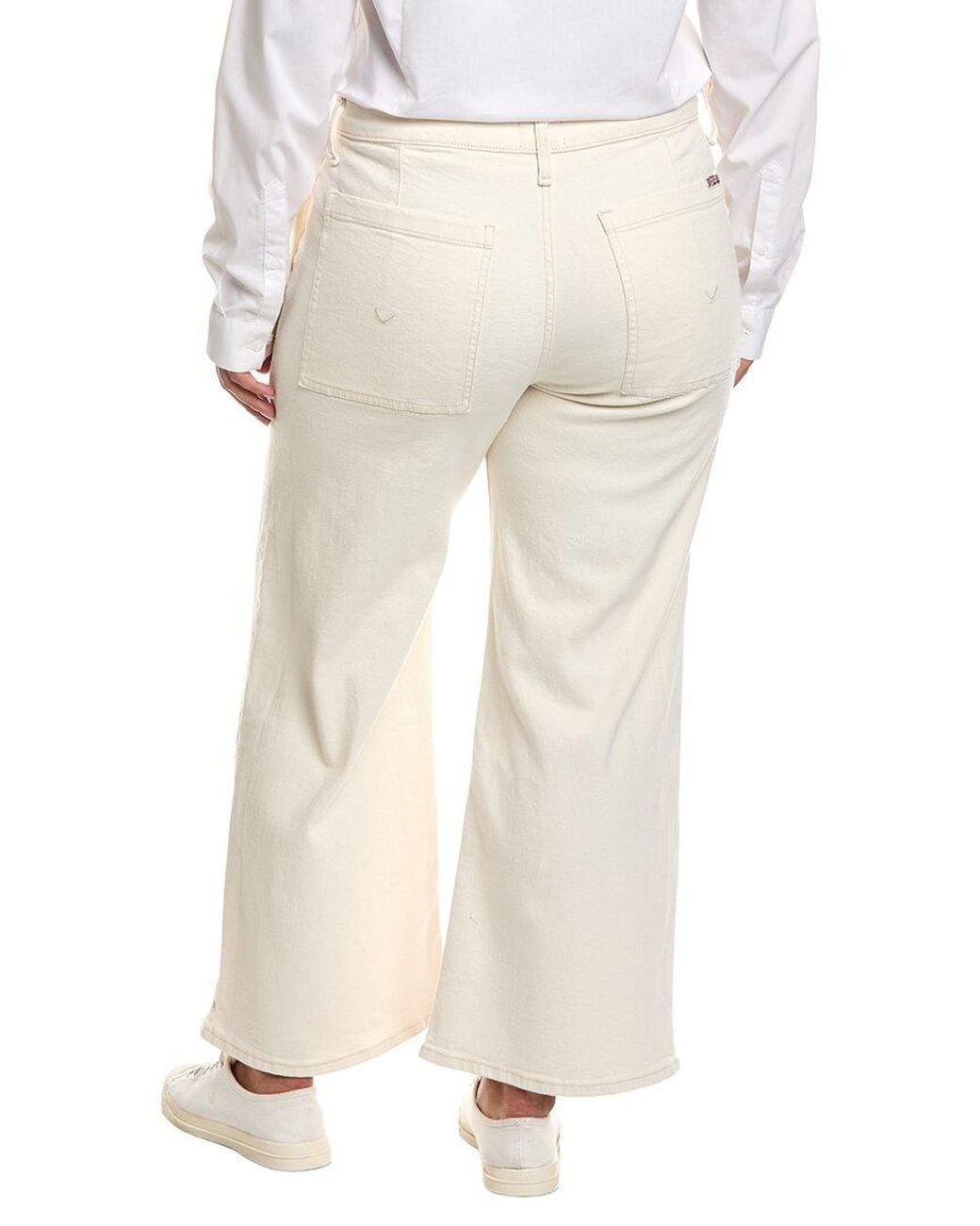 Hudson Natural Jolene Ecru Wide Leg Ankle Jean