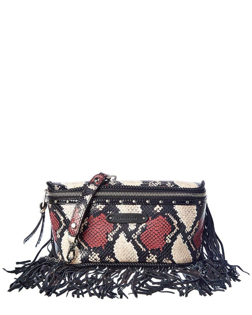 Longchamp Amazone Pythonembossed Leather Belt Bag Lyst Canada