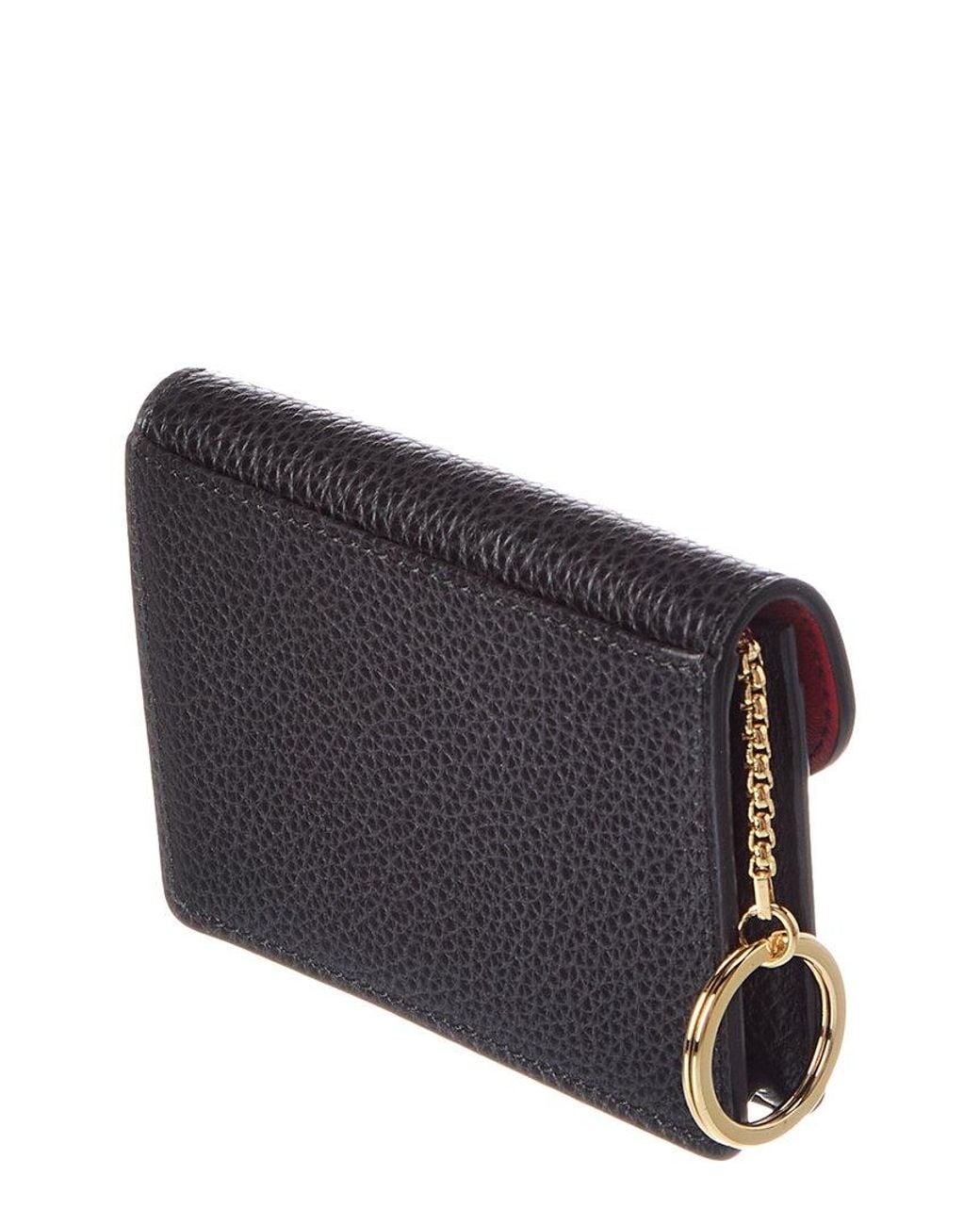 Ferragamo Black Gancini Leather Card Holder