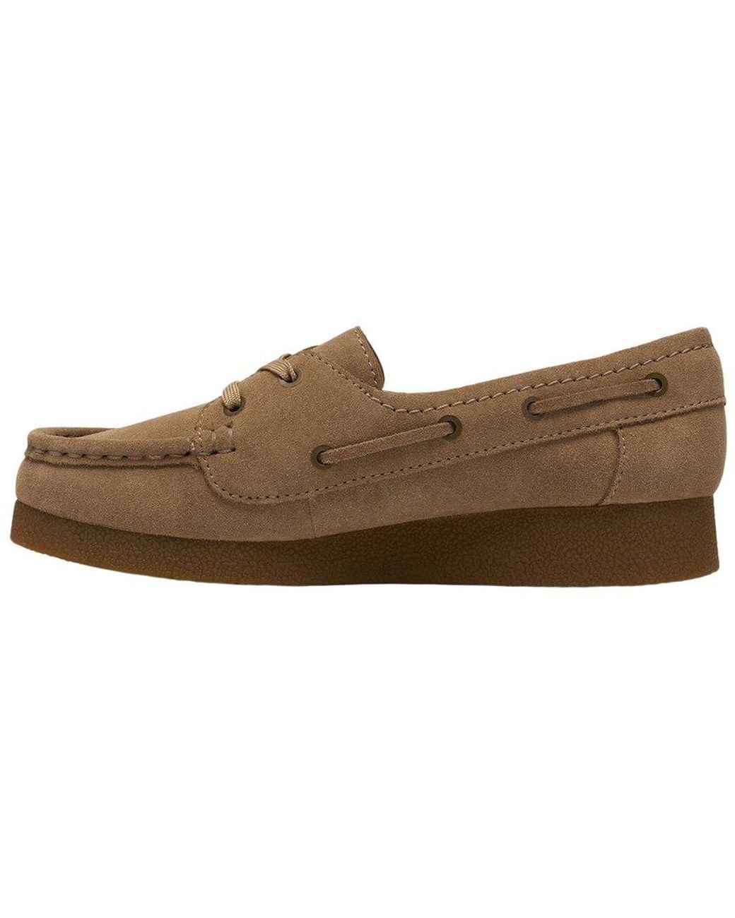 Clarks Brown Wallabeeevosea Suede Boat