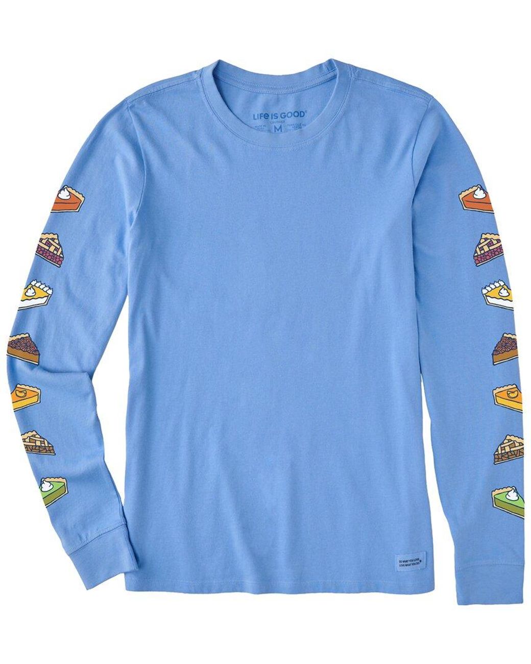 Life Is Good. Blue Long Sleeve Crusher T-Shirt