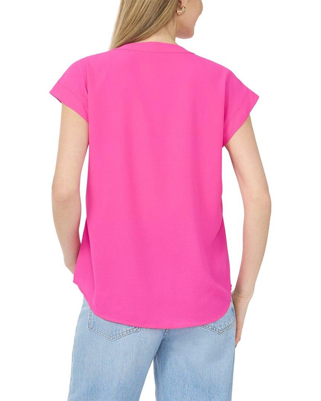 Vince Camuto Pink V-Neck Top