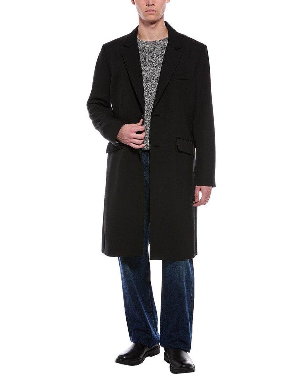 Rag & Bone Black Beckett Wool Coat for men