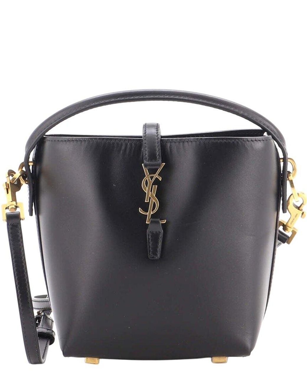 Saint Laurent Black Leather Le 37 Bucket Bag Mini (Authentic Pre-Loved)