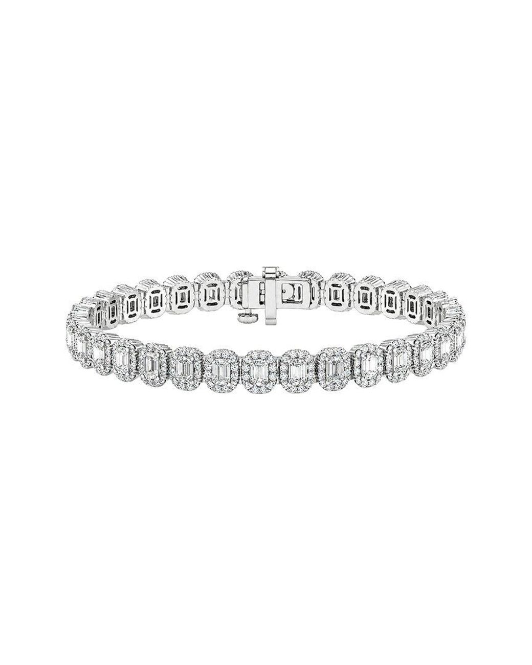Lab Grown Diamonds White 14K 7.15 Ct. Tw. Lab-Grown Diamond Fashion Bracelet