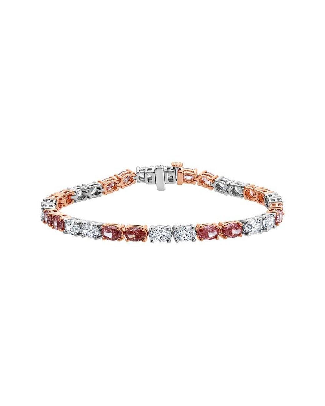 Lab Grown Diamonds White 14K 9.25 Ct. Tw. Lab-Grown Diamond Fashion Bracelet