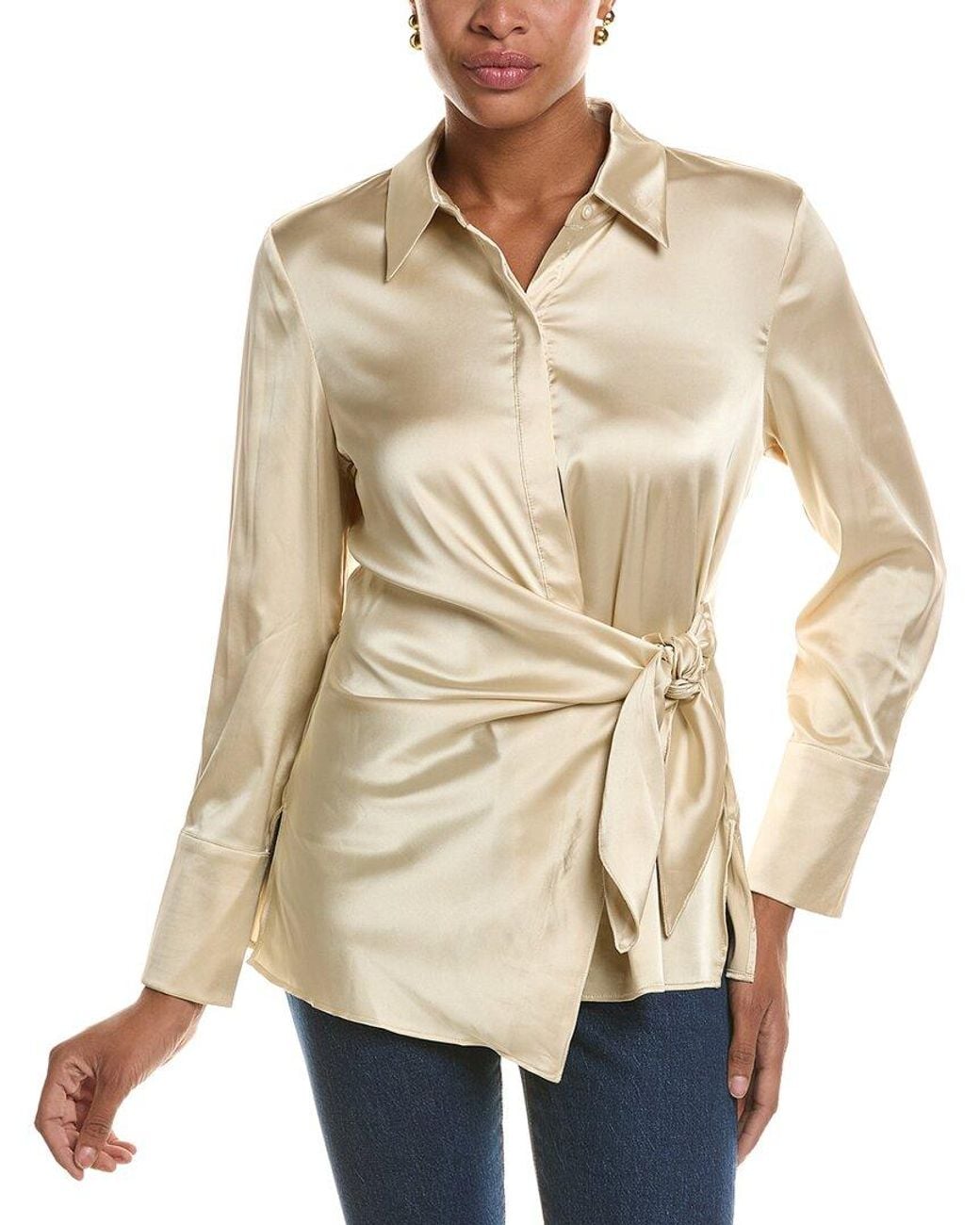 J.McLaughlin Natural Salma Silk Blouse