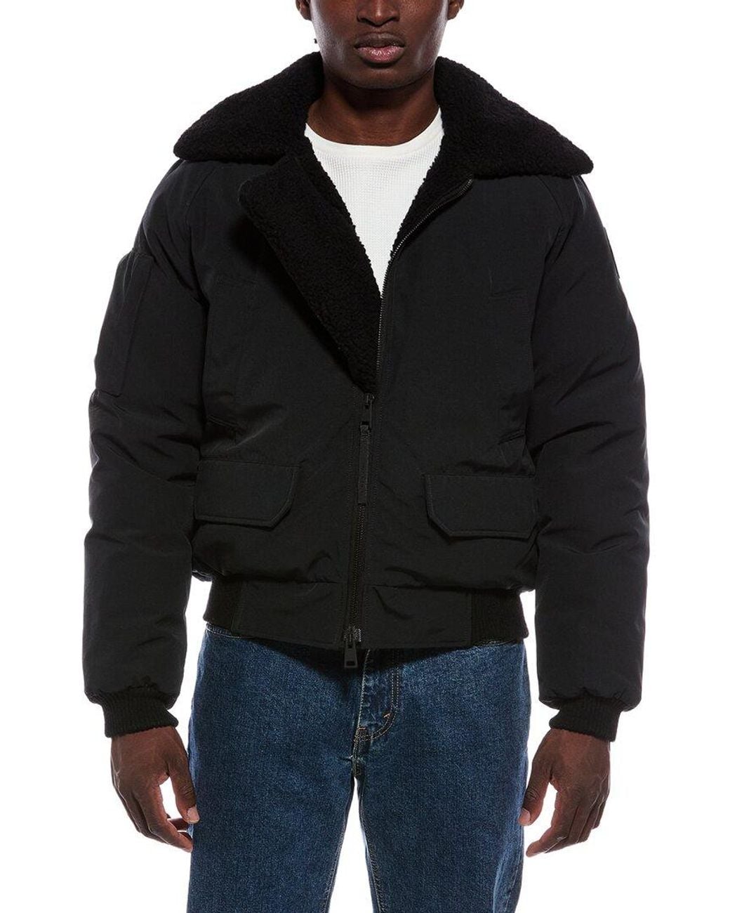 Canada Goose Black Chilliwack Aviator Down Bomber Jacket for men