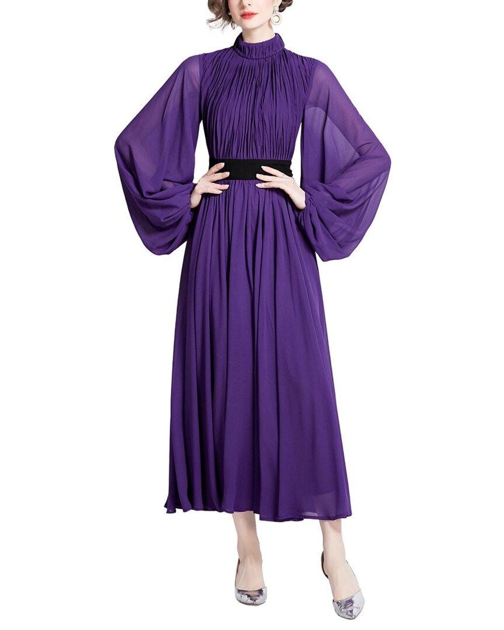Kaimilan Purple Midi Dress