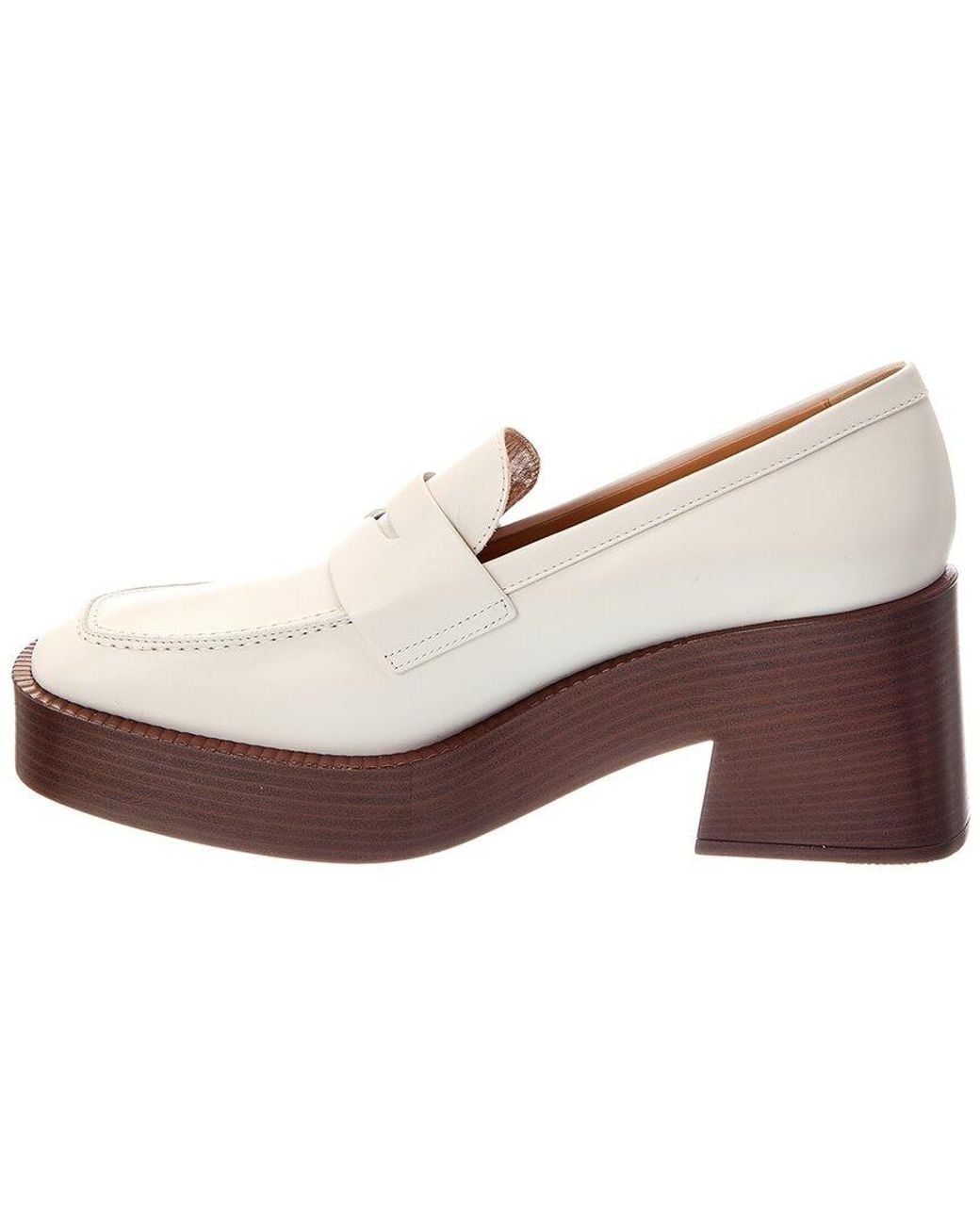 Tod's White Gomma Leather Loafer