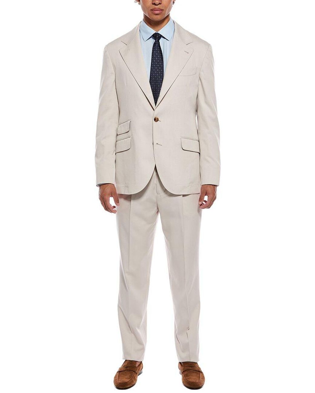 Brunello Cucinelli Natural 2Pc Silk Suit for men