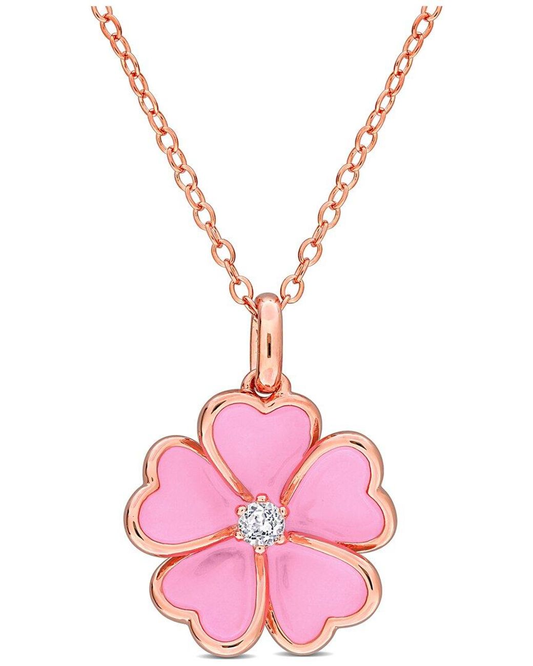 Rina Limor Pink 0.08 Ct. Tw. Topaz Pendant