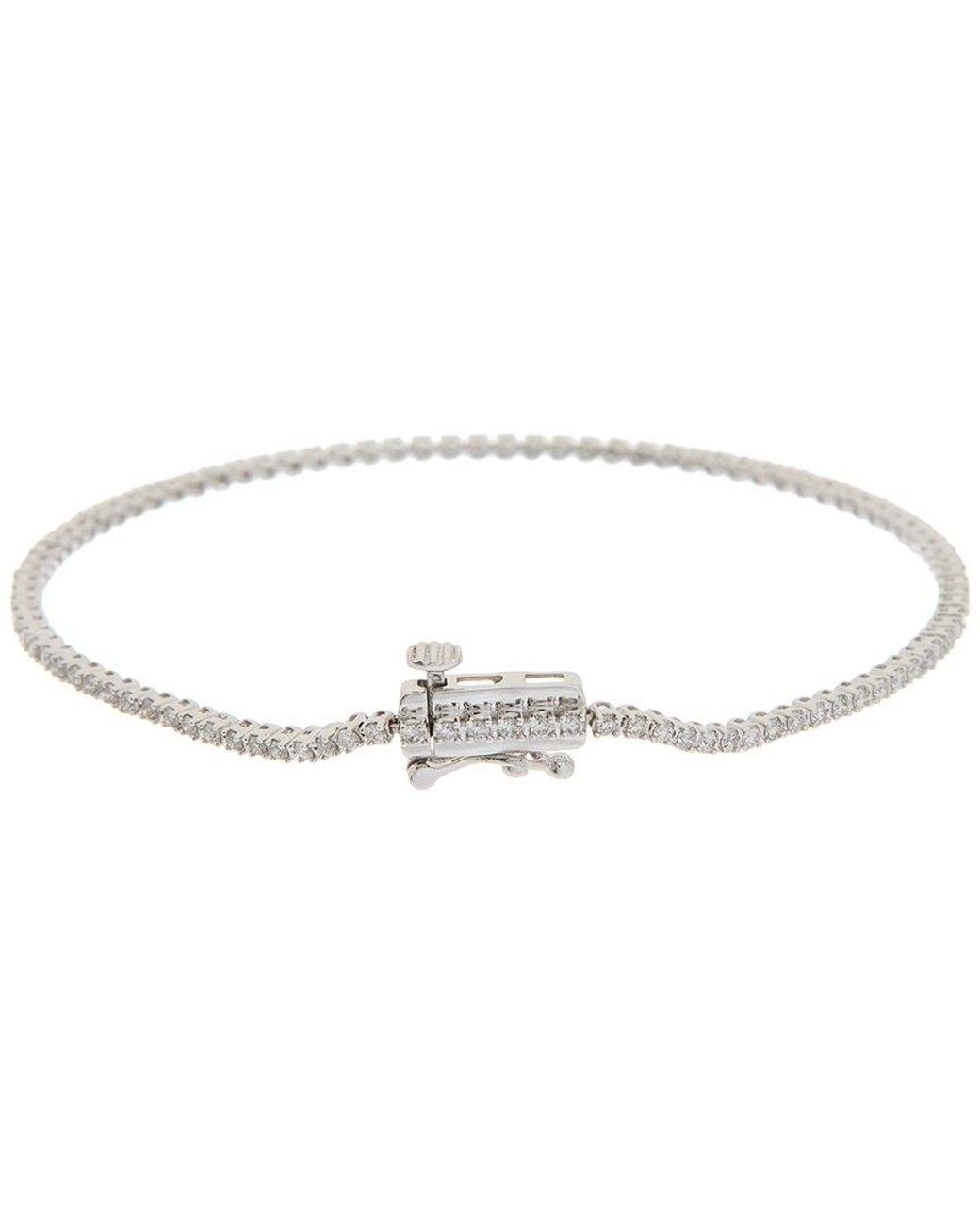 Diamond Select Cuts White 14K 1.00 Ct. Tw. Diamond Tennis Bracelet