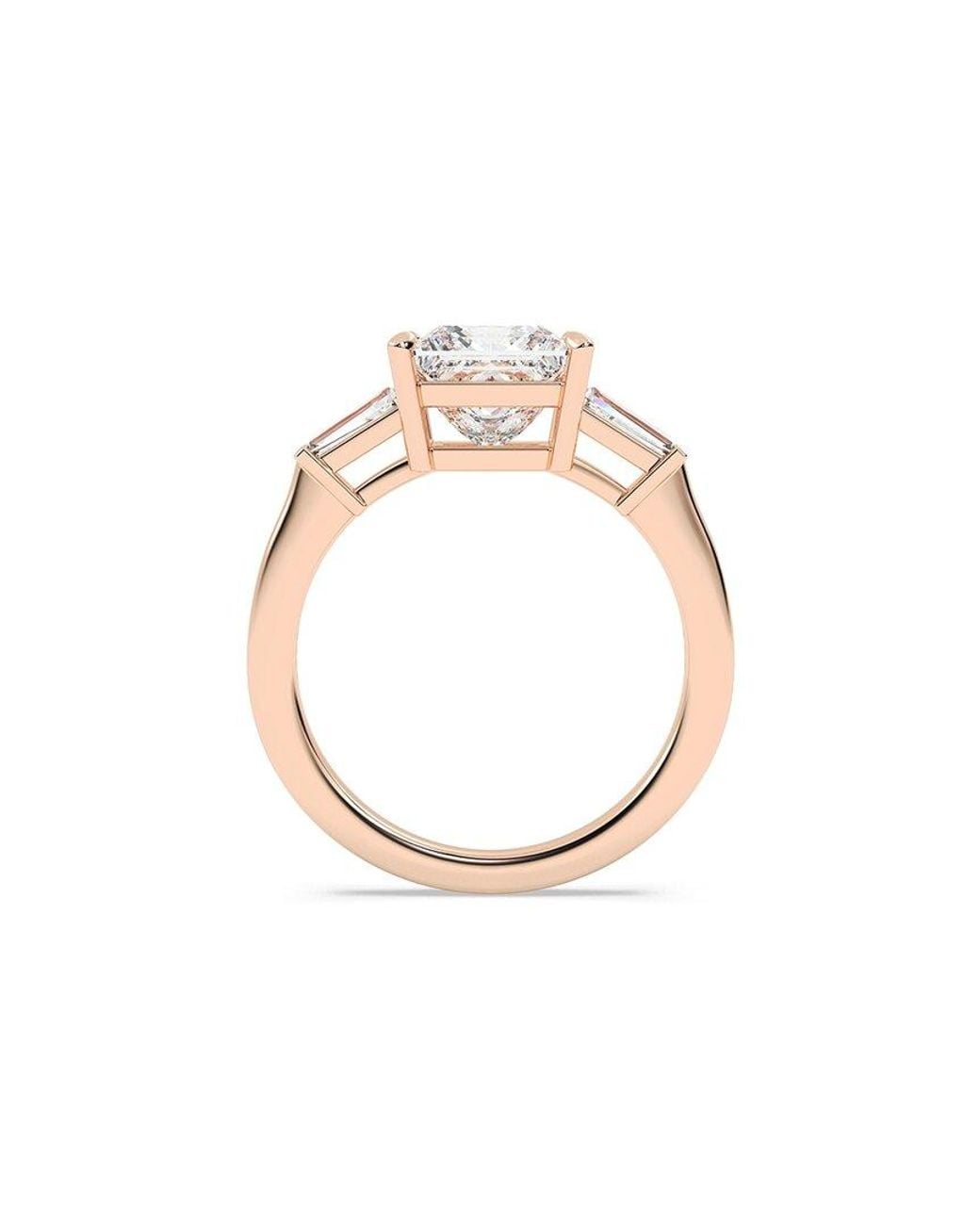 Lab Grown Diamonds White 14K Rose 3.40 Ct. Tw. Lab-Grown Diamond Ring