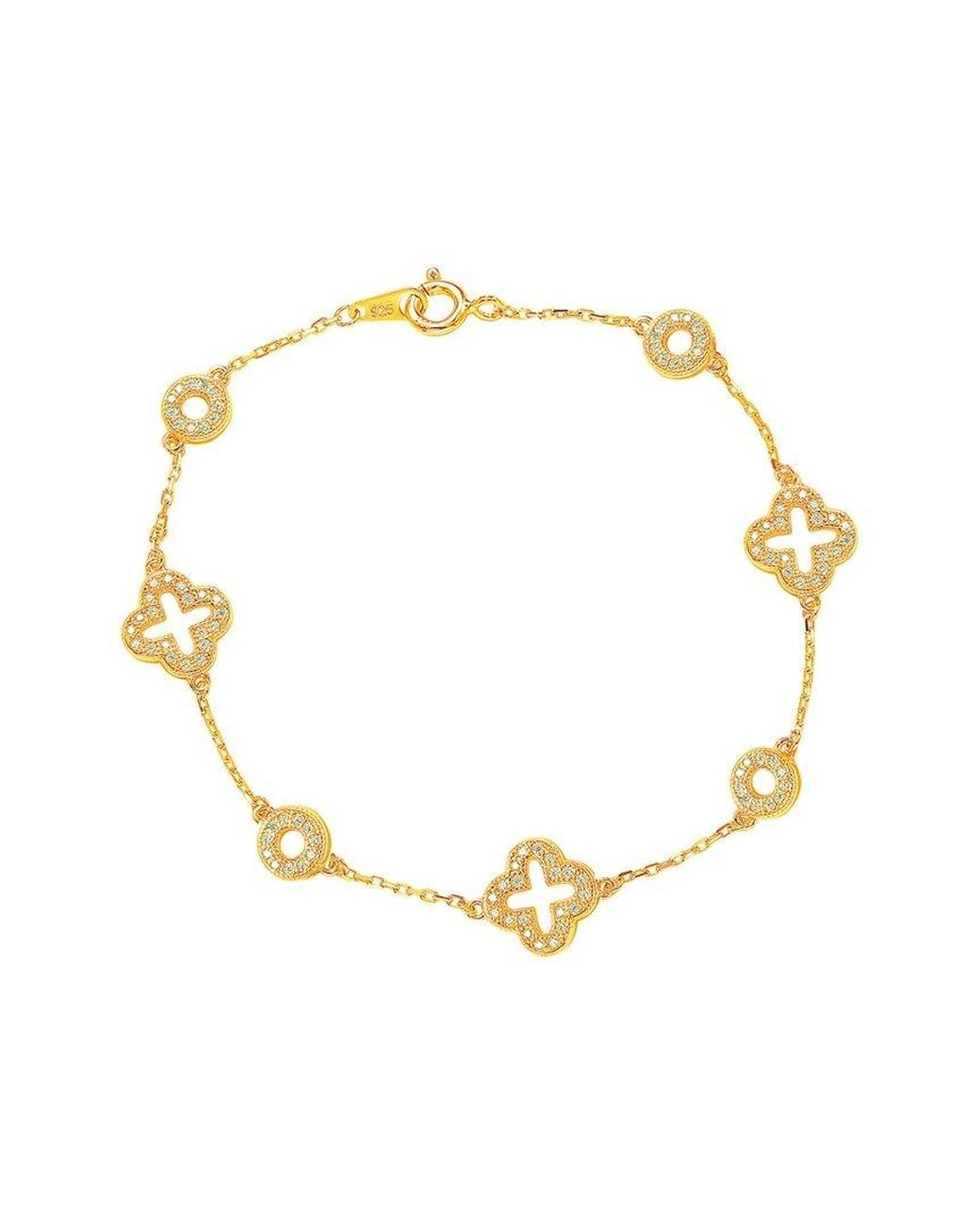 Suzy Levian CZ Jewelry Metallic Suzy Levian Cz Stackable Bracelet