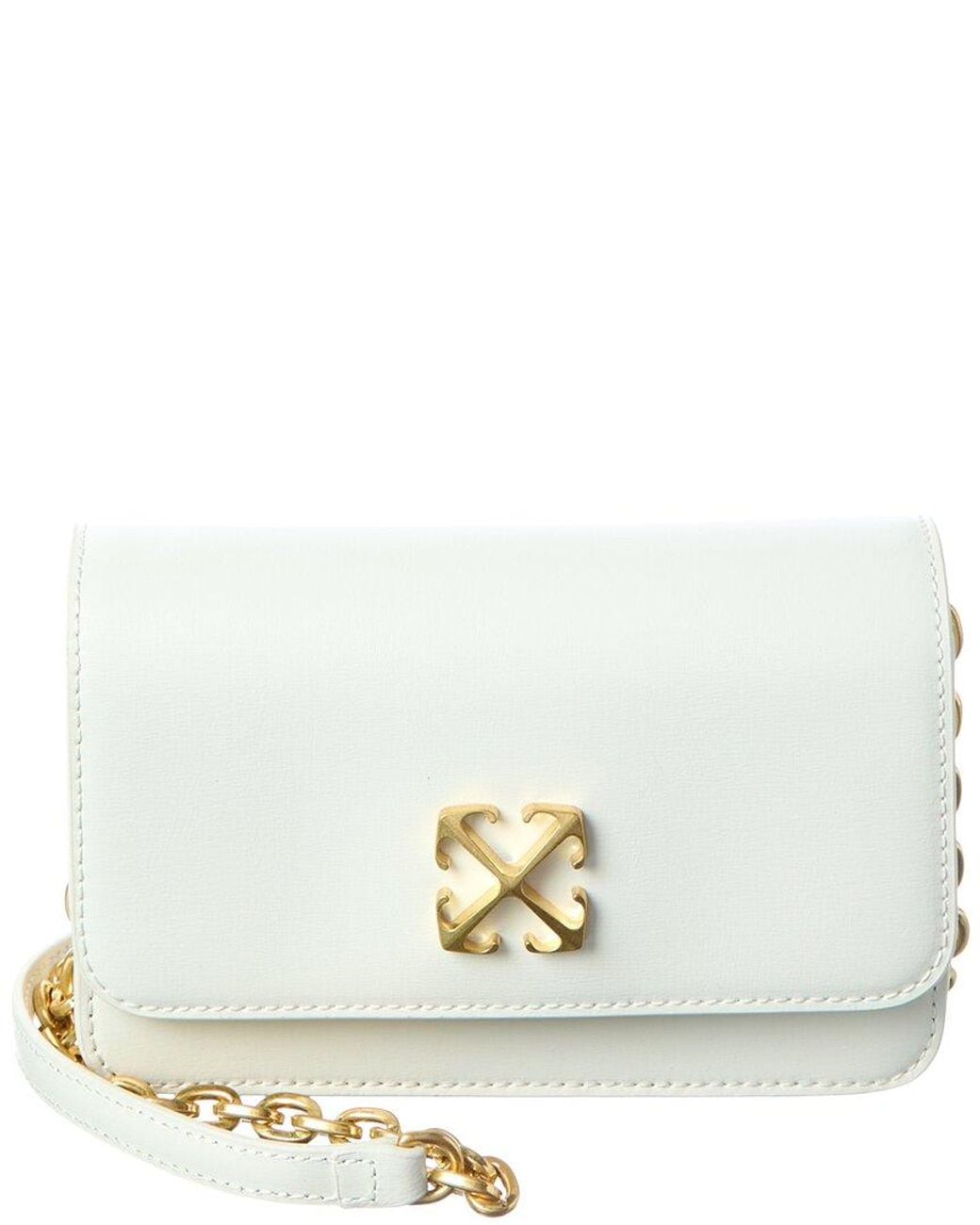 Off-White c/o Virgil Abloh White Jitney Leather Wallet On Chain