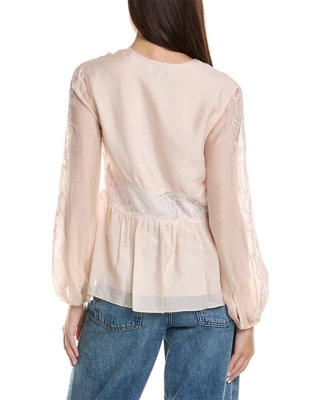 3.1 Phillip Lim White Blouson Sleeve Silk Top