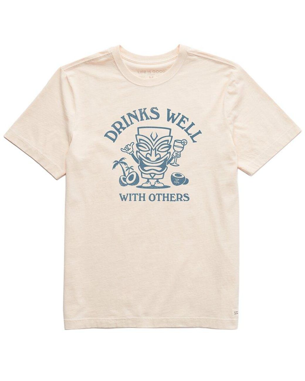 Life Is Good. White Crusher T-Shirt for men