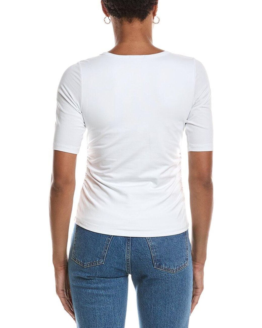 ATM White Elbow Sleeve T-Shirt