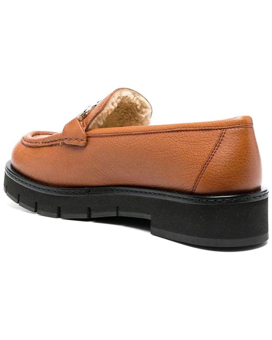 Ferragamo Brown Rolo Leather Loafer