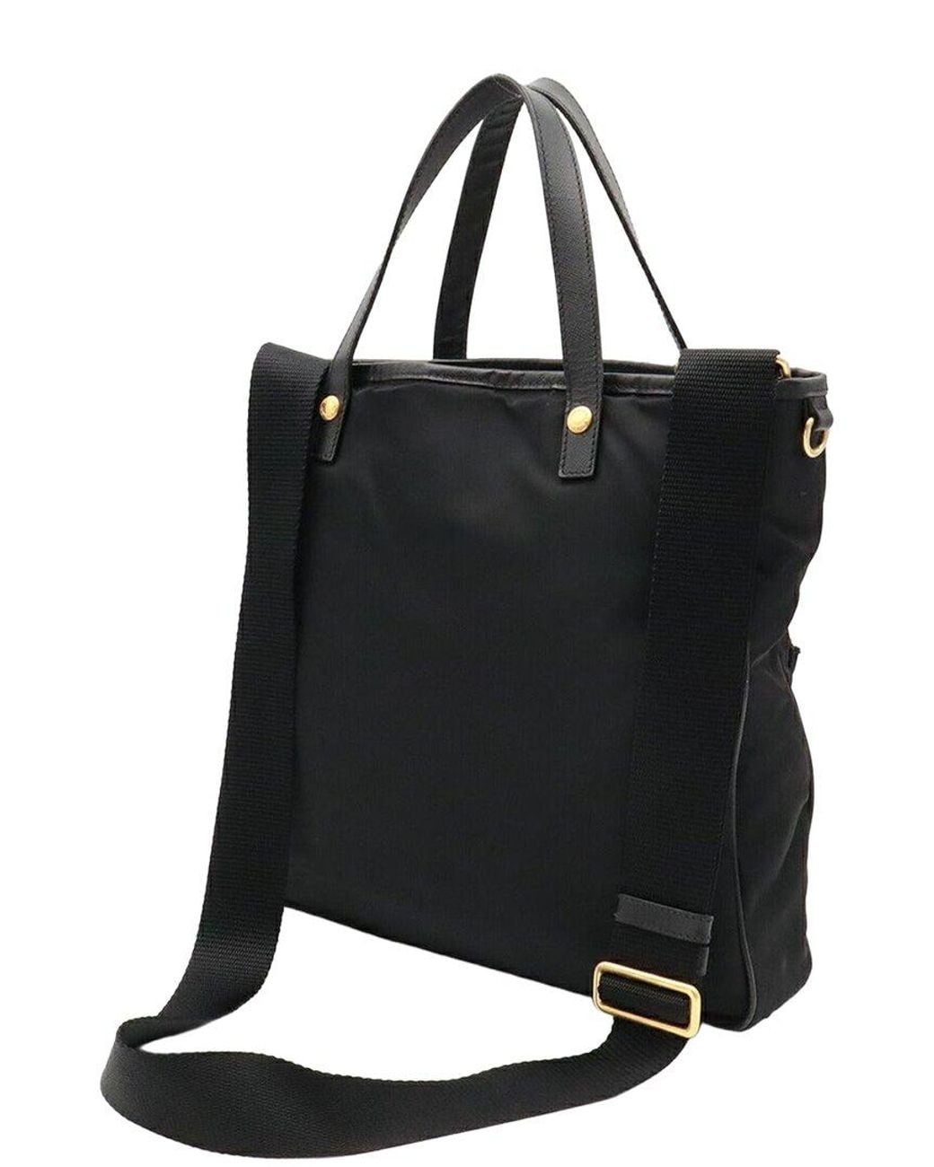 Prada Black Nylon 2-Way Tote Shoulder Bag (Authentic Pre-Loved)