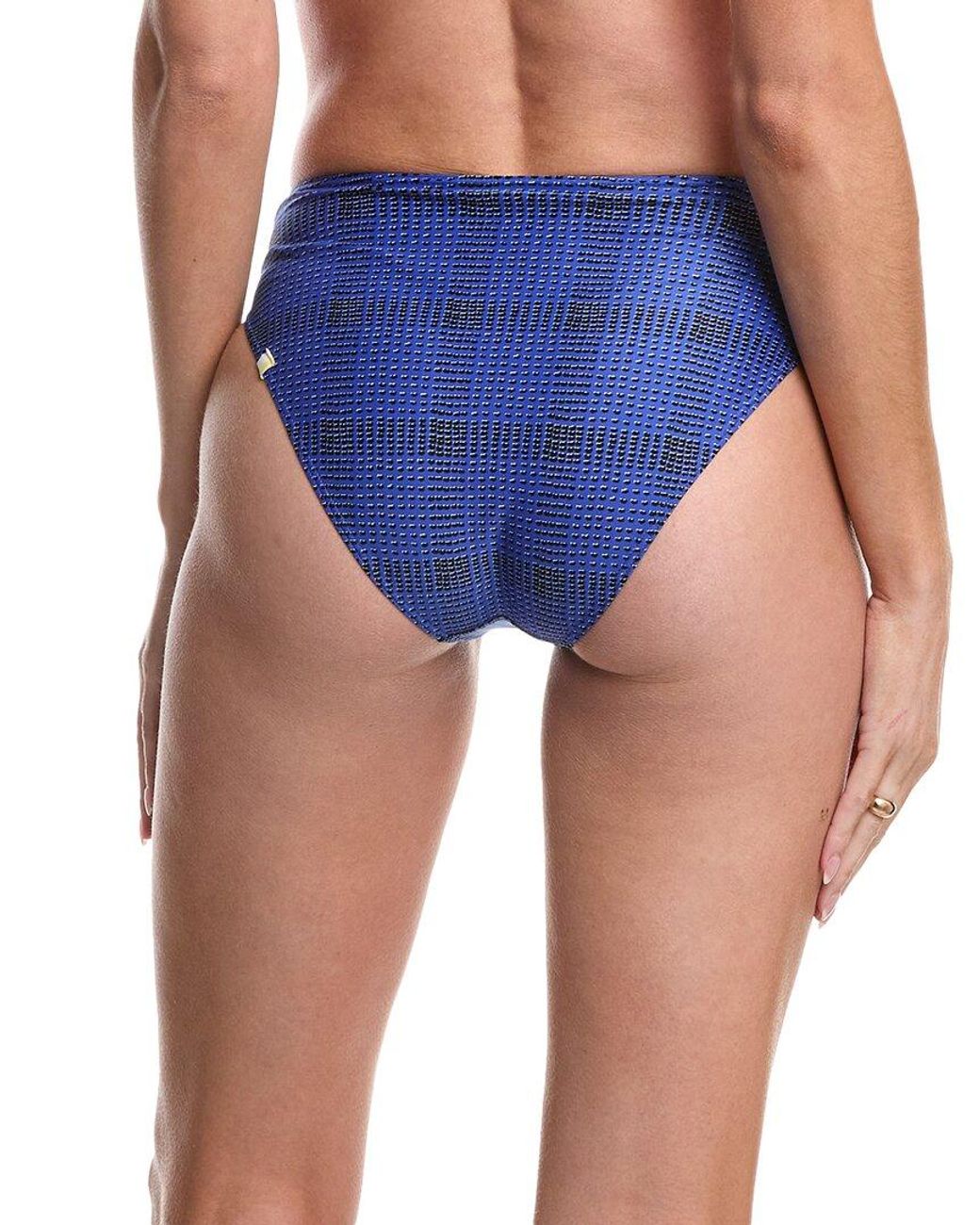 summersalt Blue The Limited Edition High-Leg Mid-Rise Bikini Bottom