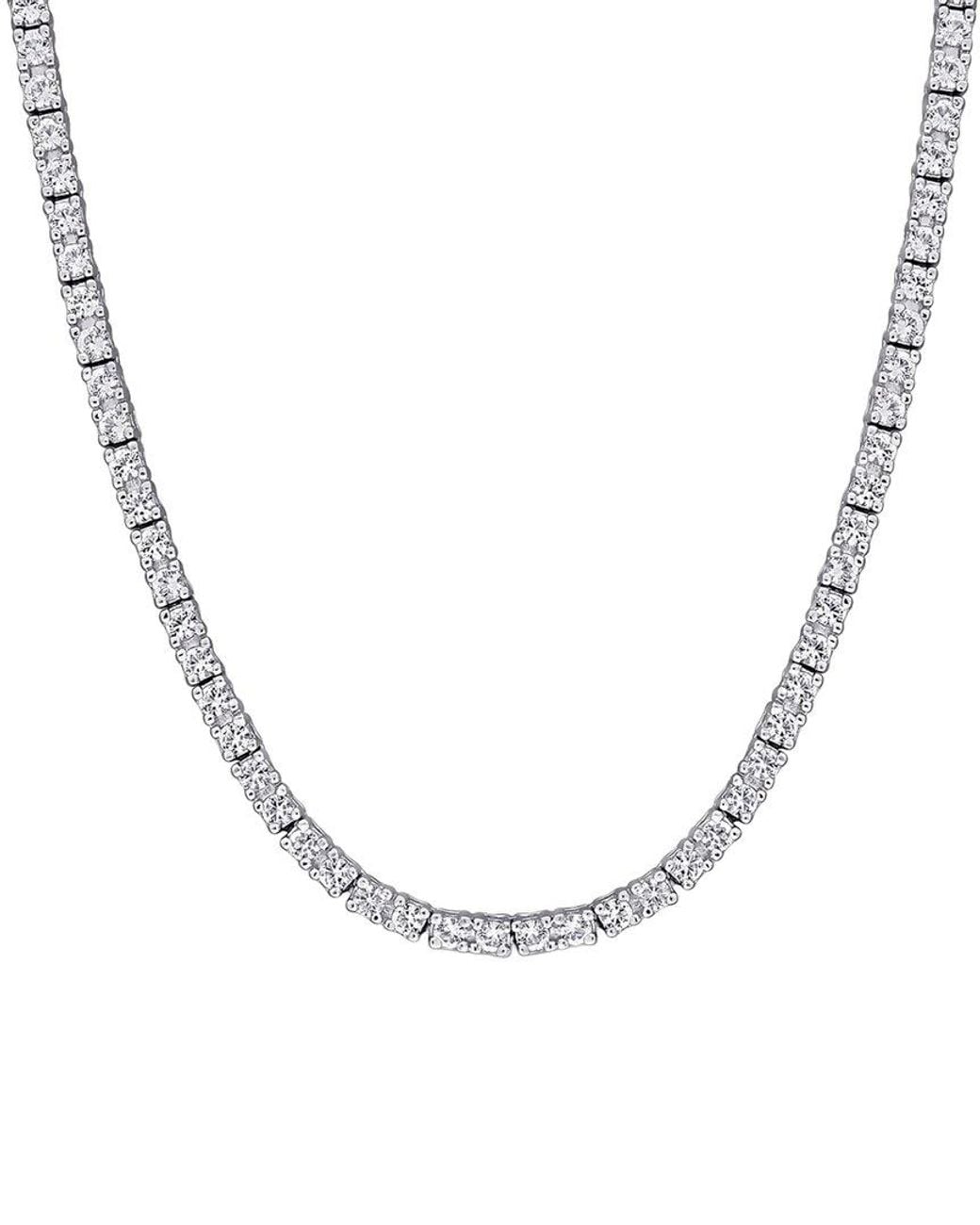 Rina Limor Metallic 5.50 Ct. Tw. Lab-Grown Sapphire Tennis Necklace