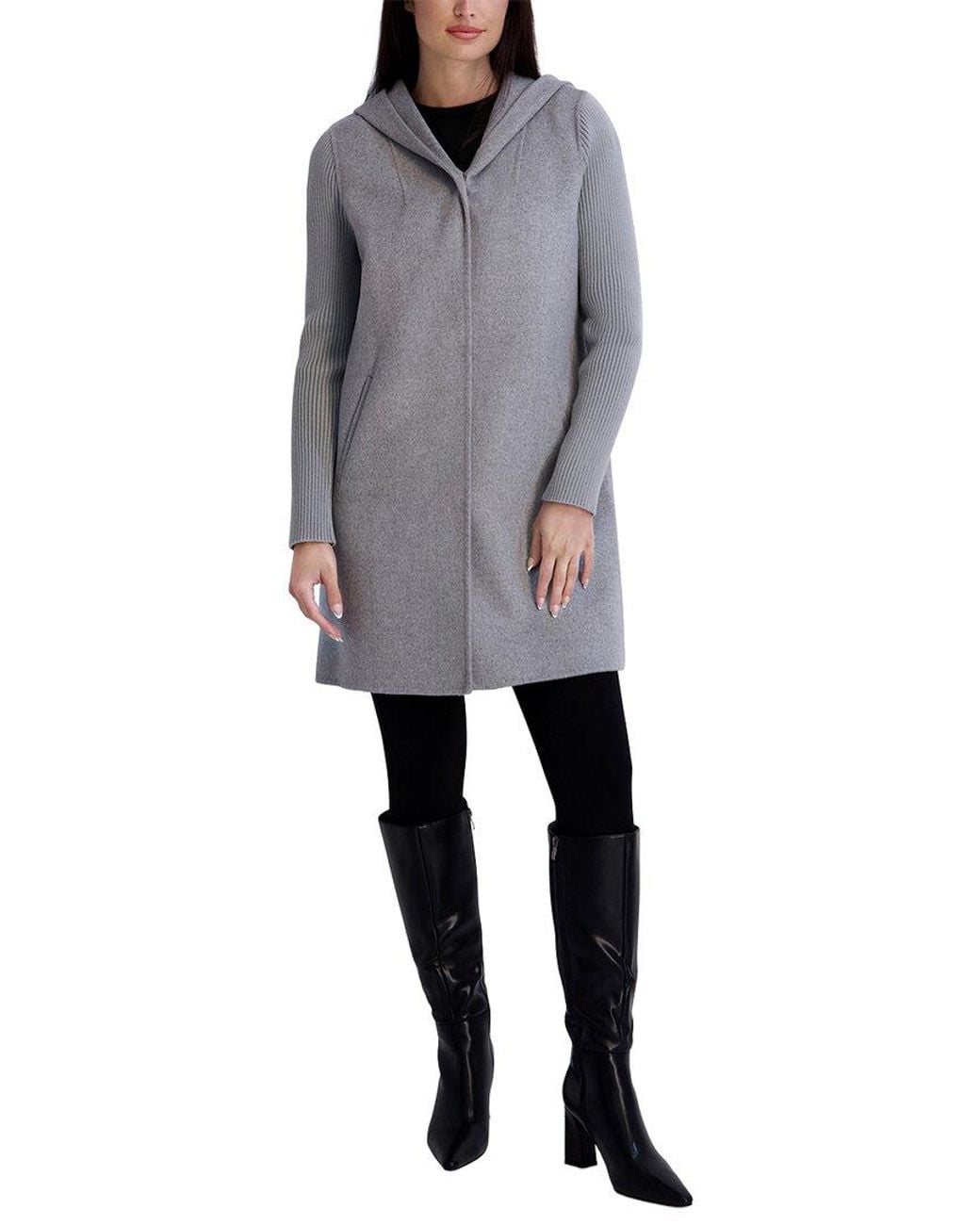 Kenneth Cole Gray Wool-Blend Medium Jacket