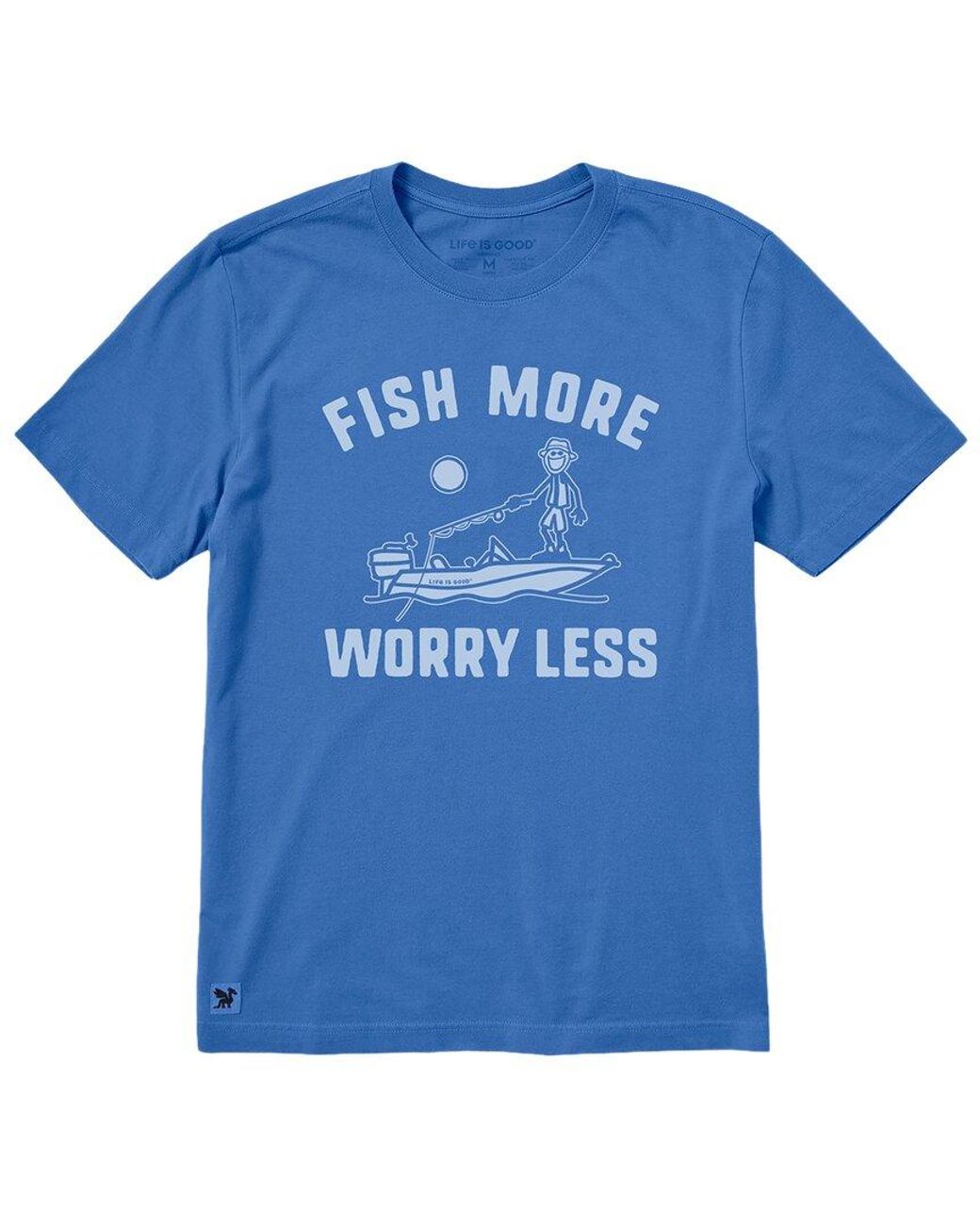 Life Is Good. Blue Crusher T-Shirt for men