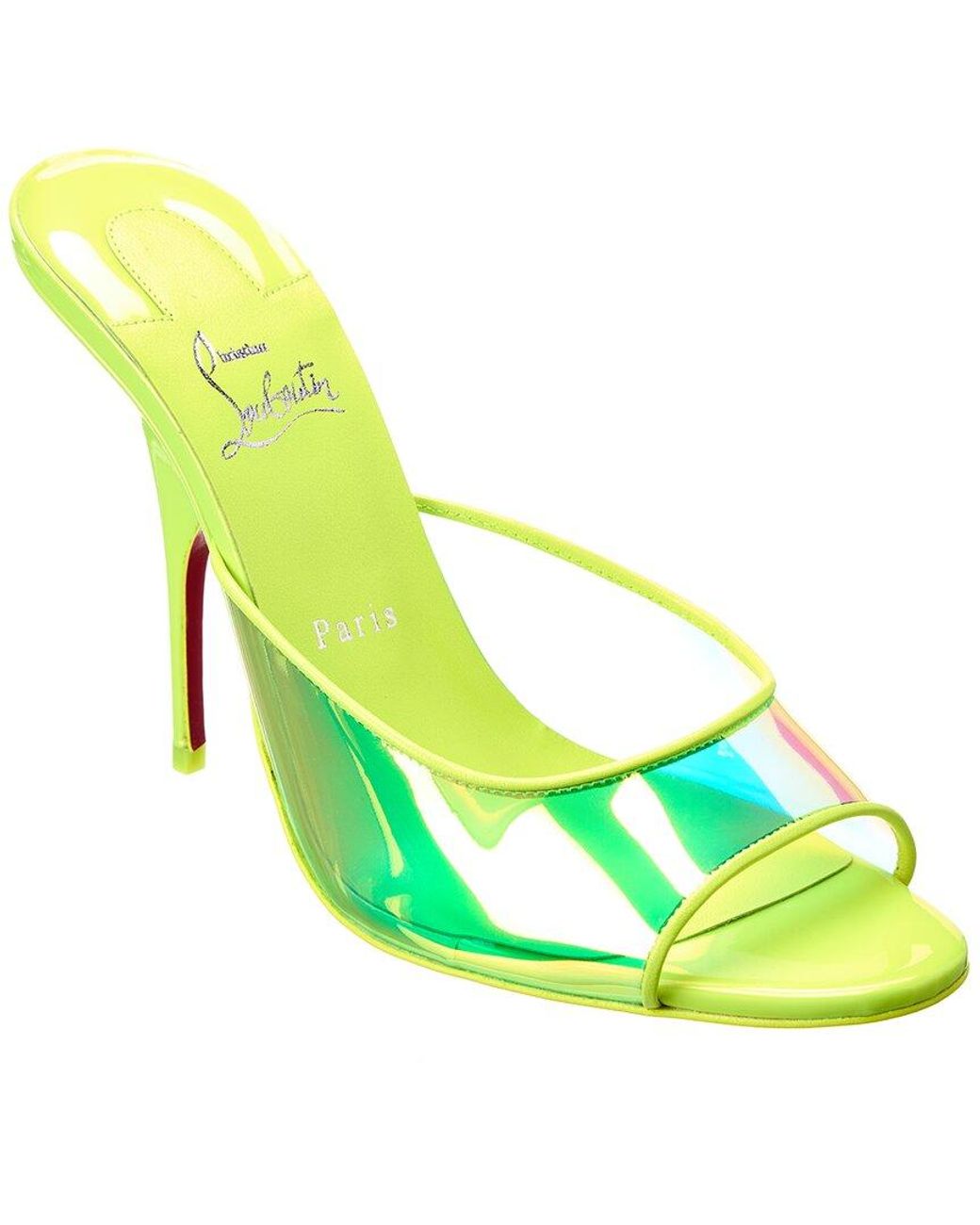 Christian Louboutin Just Arch 100 Vinyl & Leather Sandal in Yellow Lyst