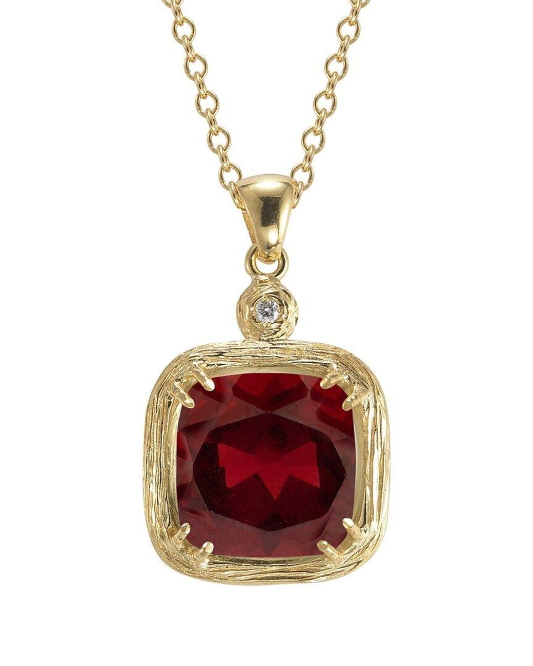 Reiss Pink 14k 5.42 Ct. Tw. Diamond & Garnet Necklace