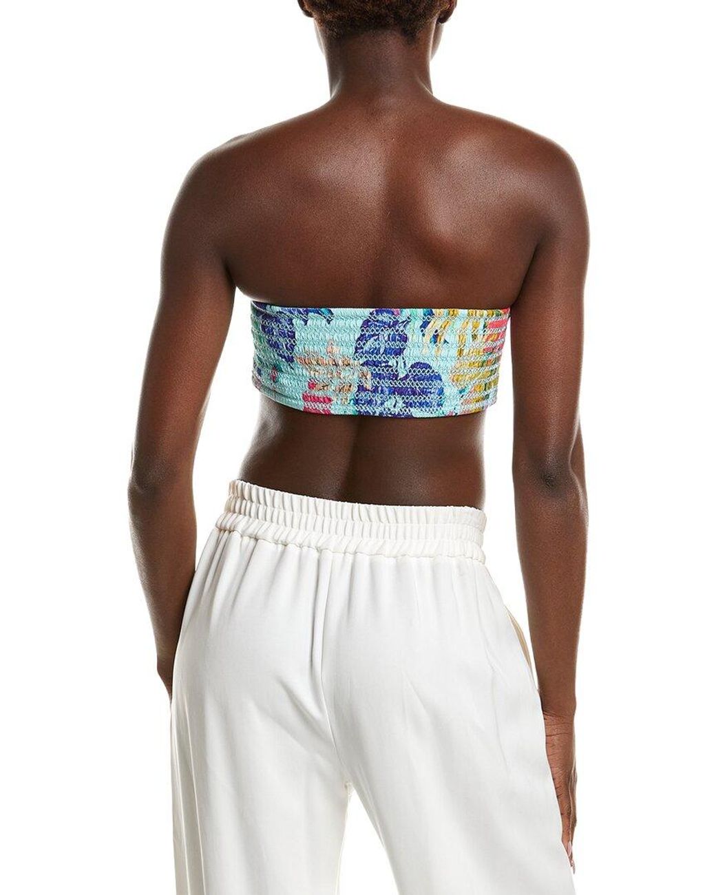 Rococo Sand White Bandeau Top