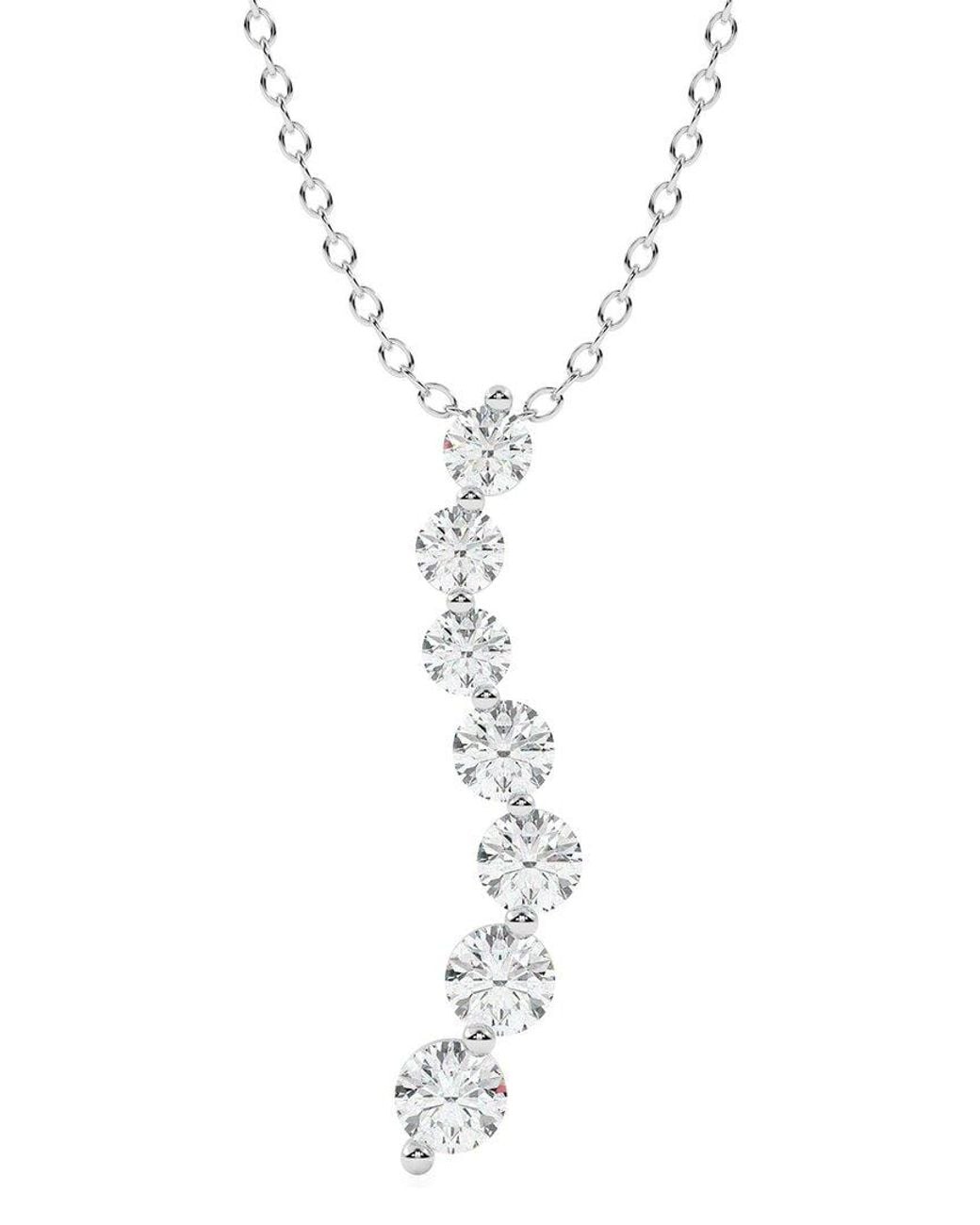 Lab Grown Diamonds White 14K 1.50 Ct. Tw. Lab-Grown Diamond Necklace