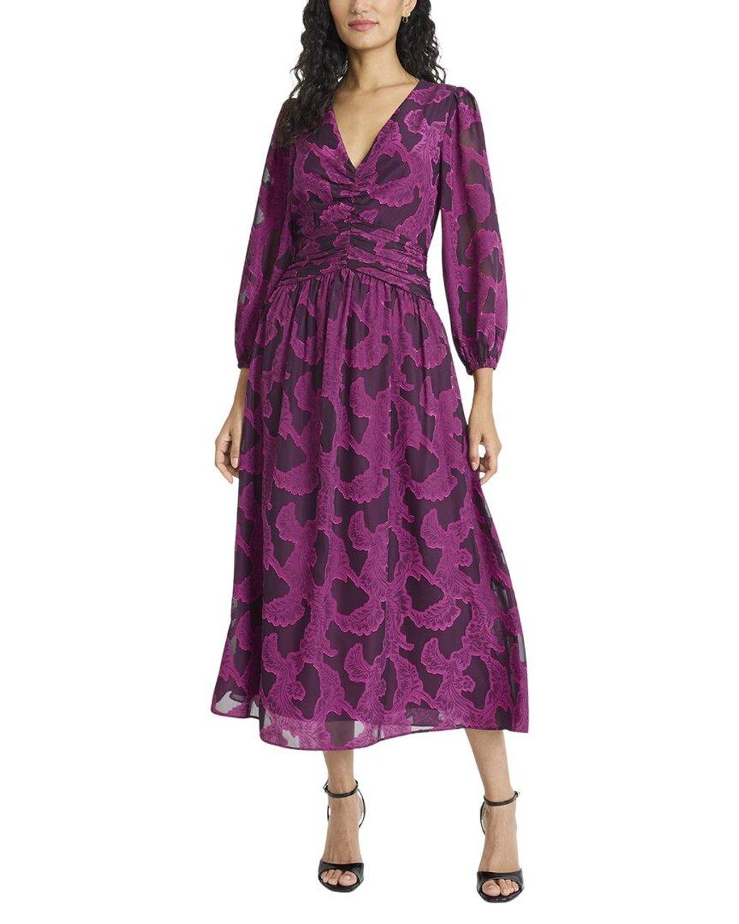 Maggy London Purple Midi Dress