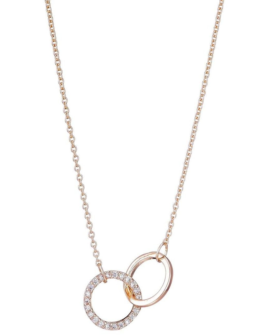 Adornia Metallic 14K Rose Plated Cz Adjustable Paves Necklace