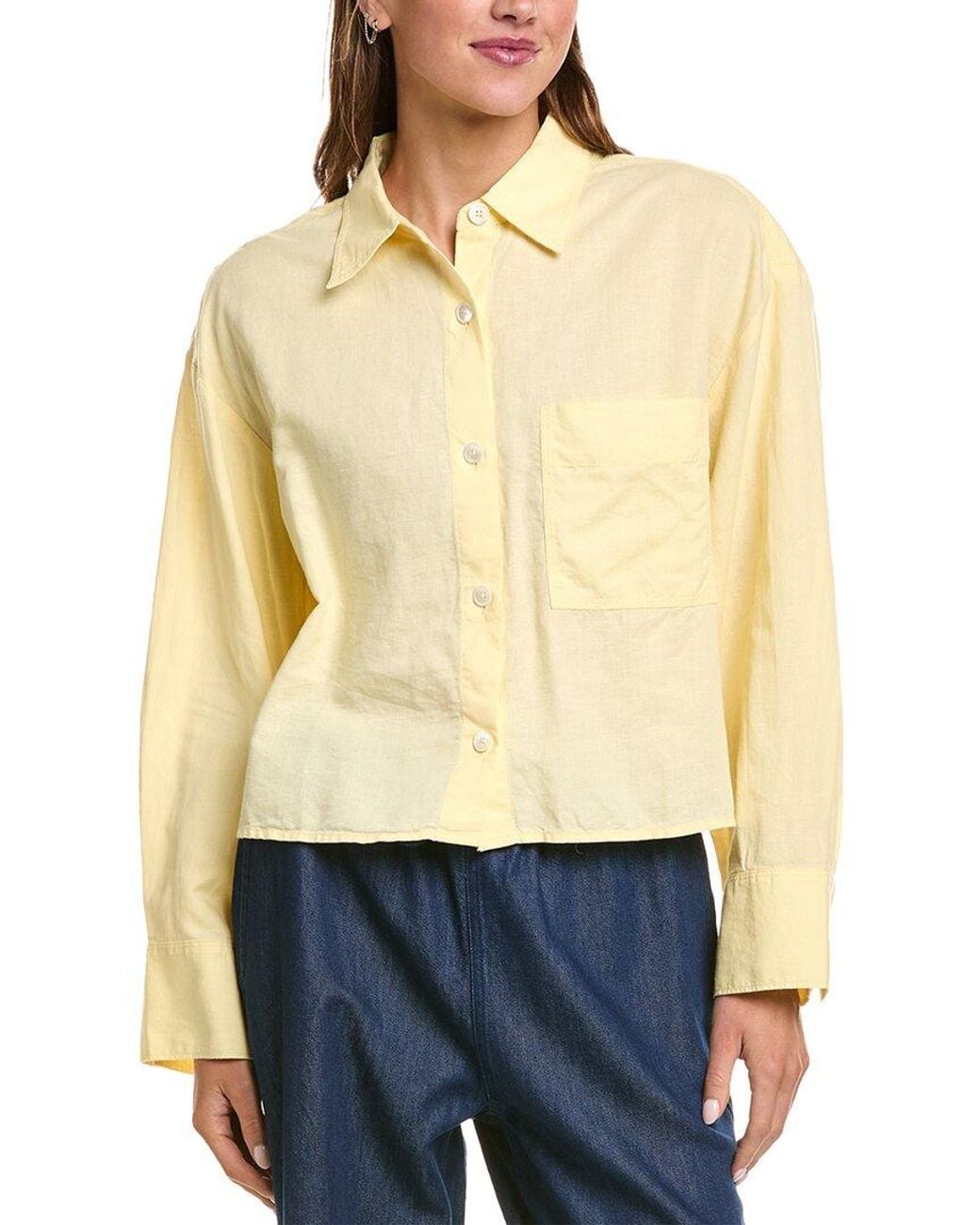 Madewell Natural Alice Straight Hem Linen-Blend Shirt