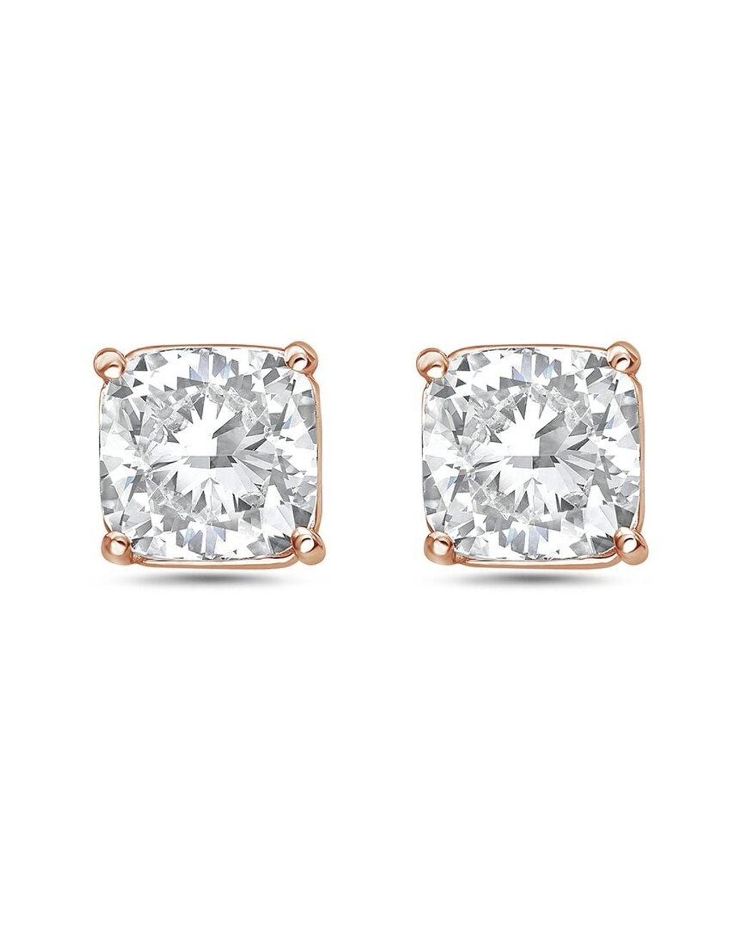 Diana M White Diana M. 14K Rose 6.00 Ct. Tw. Lab-Grown Diamond Stud Earrings