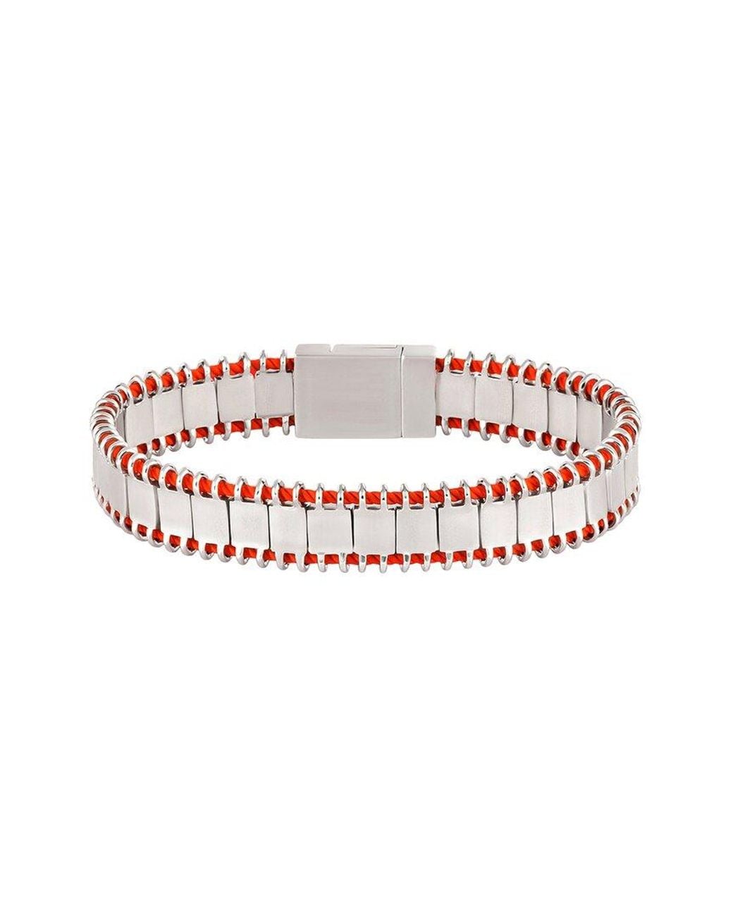 Karma and Luck White Plated Magnetic Bracelet