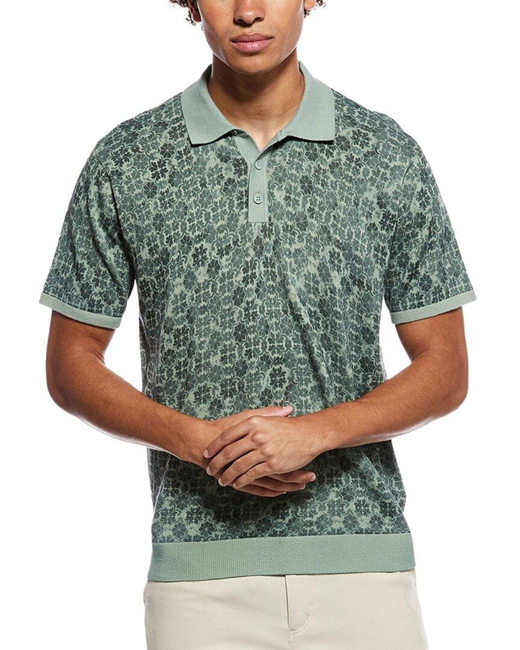 Robert Graham Green Vesey Polo Sweater for men