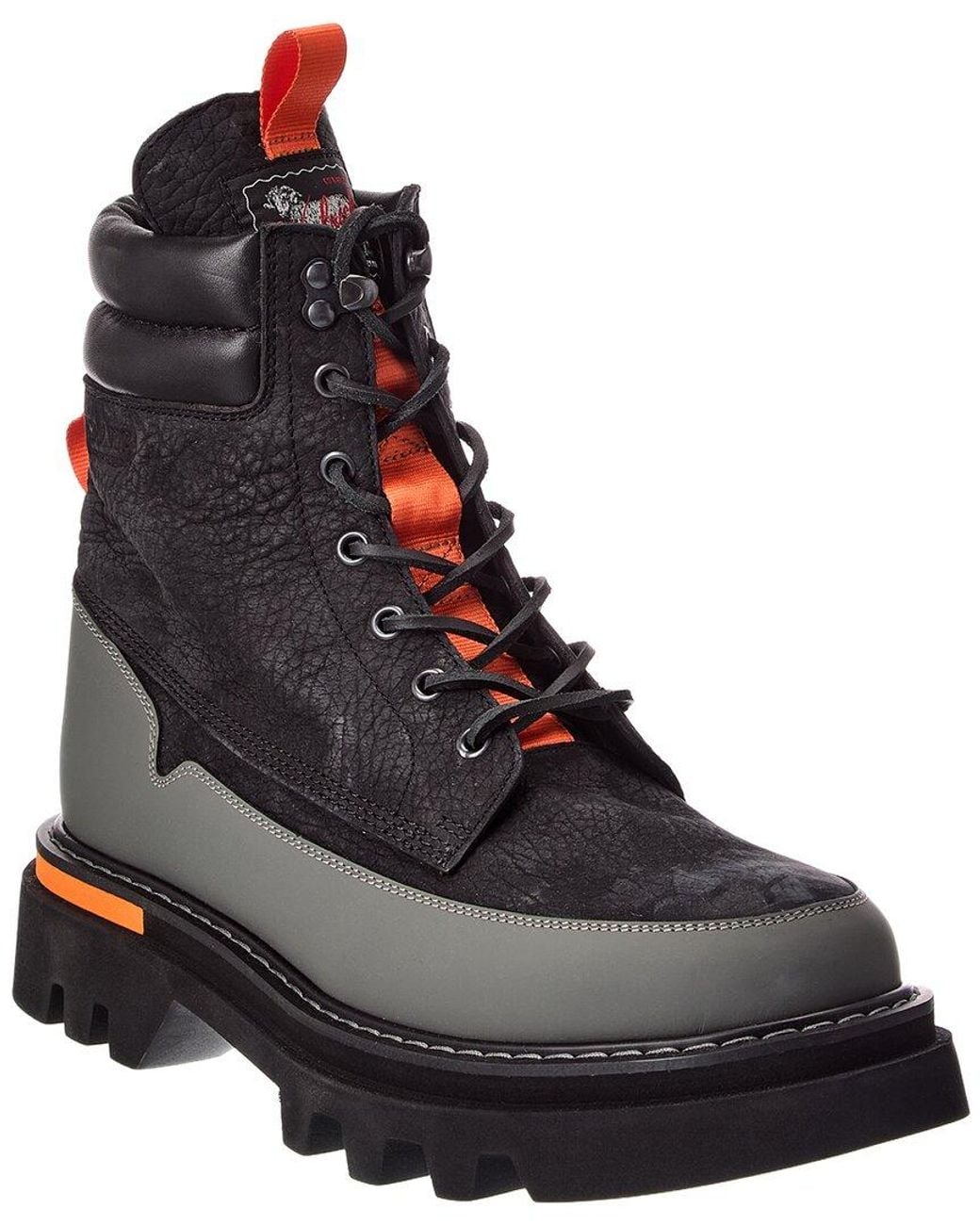 Todd Snyder Black X Woolrich Leather Boot for men