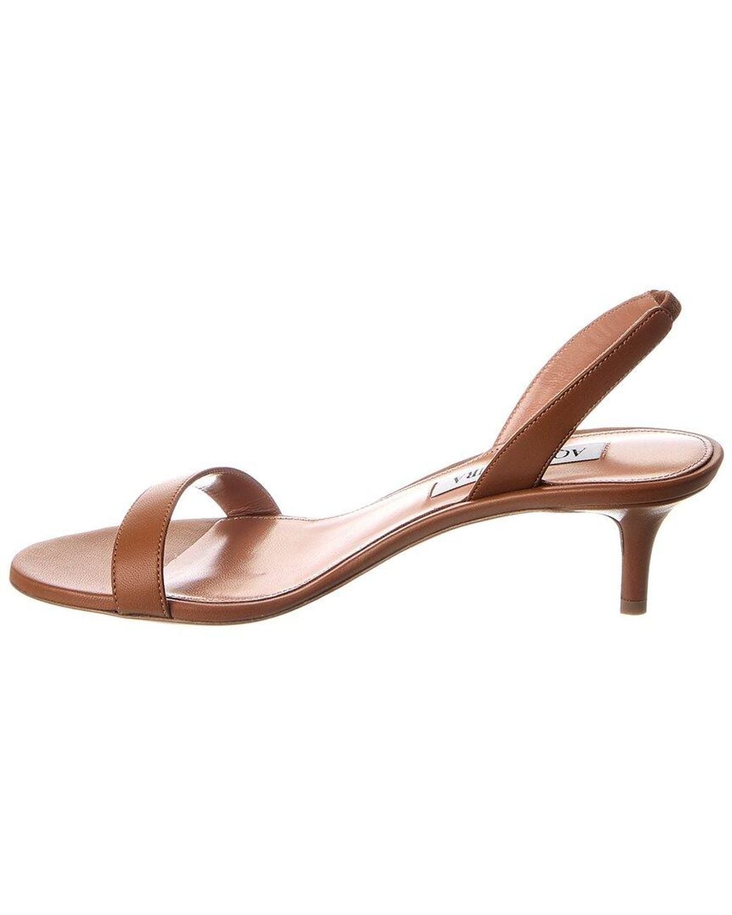 Aquazzura Pink Leather Sandal