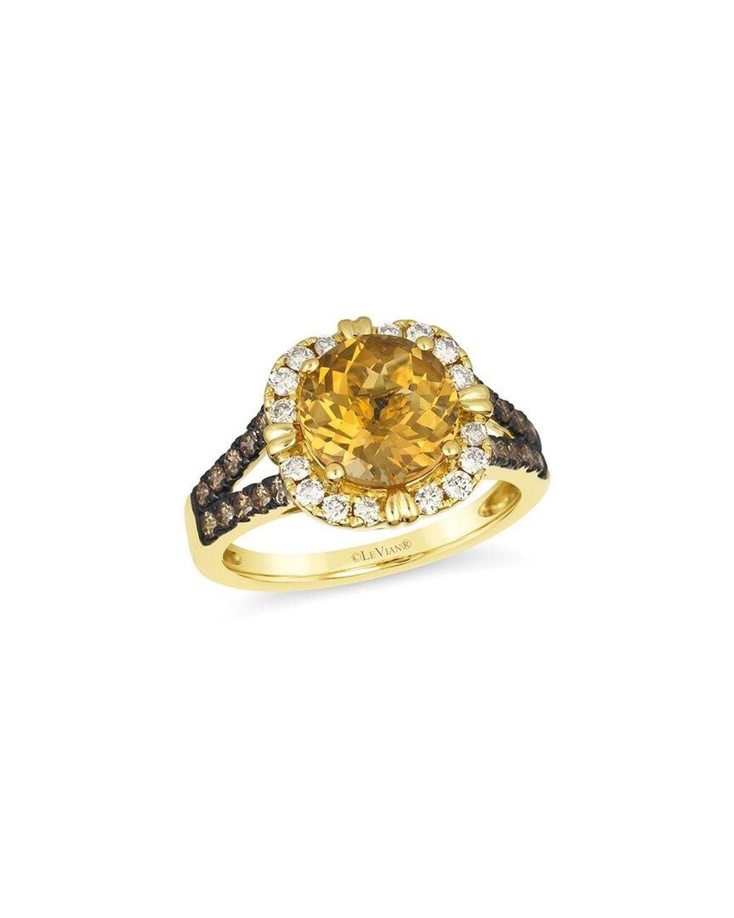 Le Vian Metallic 14K 3.14 Ct. Tw. Diamond & Citrine Cocktail Ring