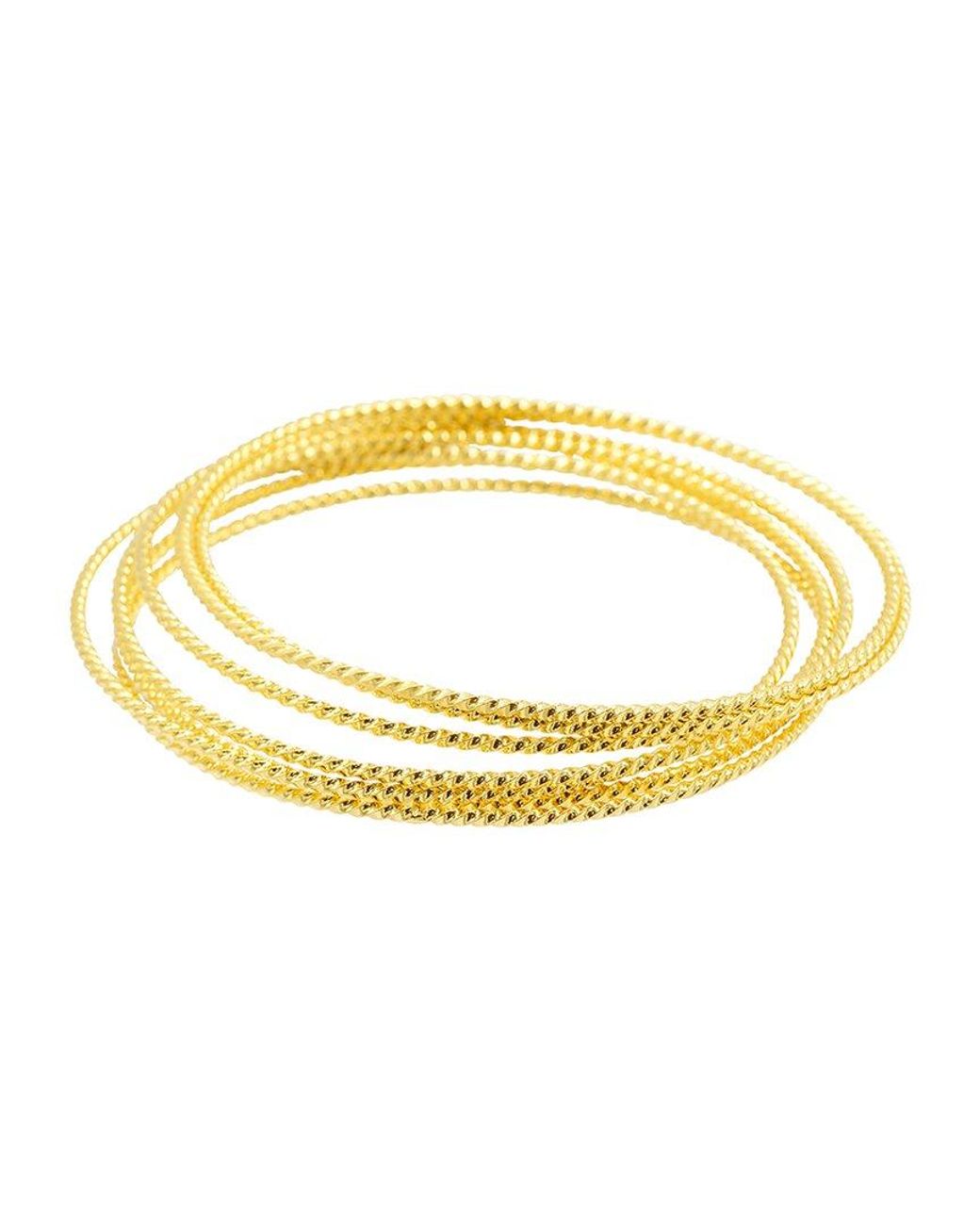 Adornia Metallic 14k Plated Stackable Bracelet