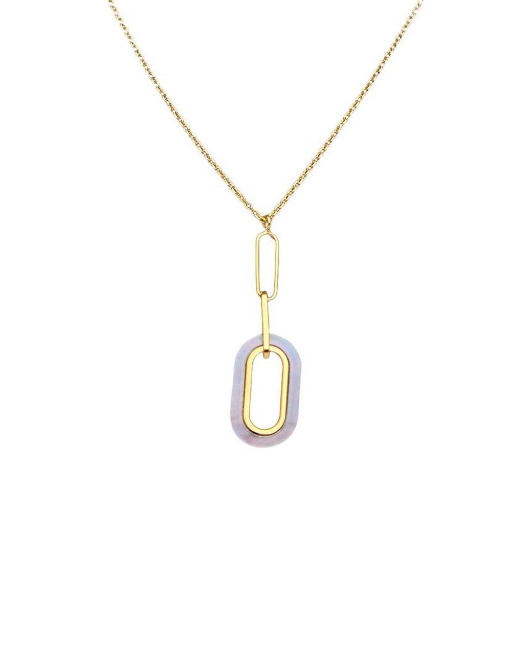 Italian Gold White 14K Pearl Necklace