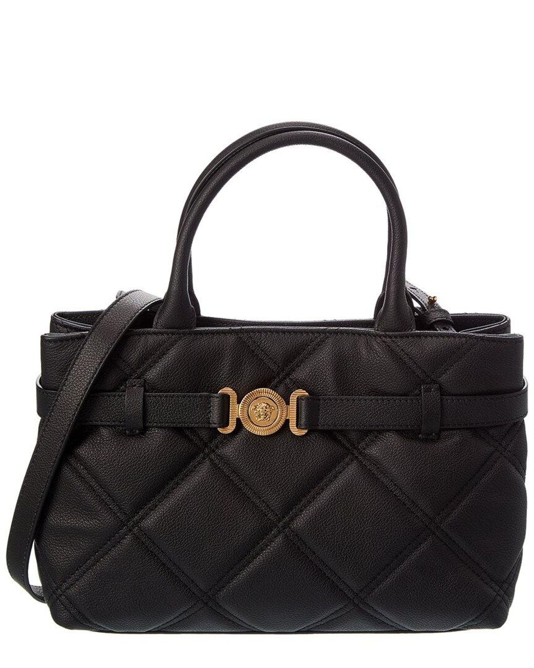 Versace Black Medusa Leather Shoulder Bag