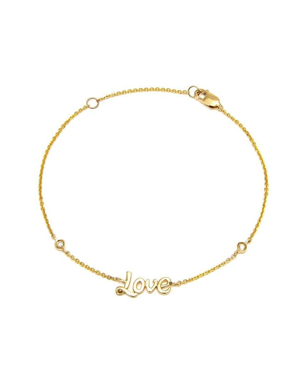Diamond Select Cuts Metallic Love 14K 0.05 Ct. Tw. Diamond Bracelet